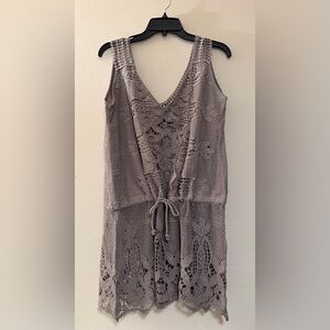 NWT Jaded Gypsy Dream Weaver Tunic Top in gray